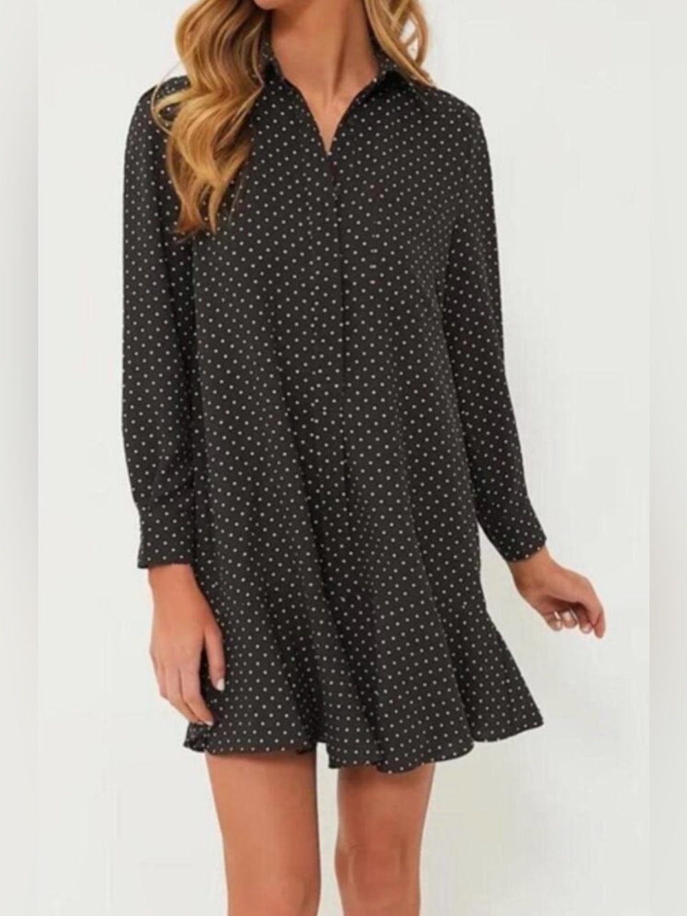 Tuckernuck Callahan Mini Polka Dot Shirt Dress ~ M